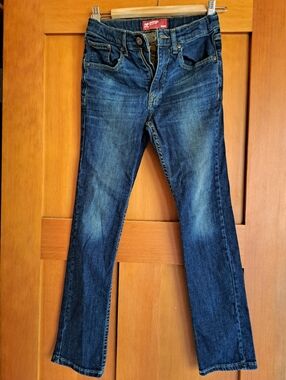 Arizona Jean Company Dark Blue Denim Kids Jeans with Gold Stitching